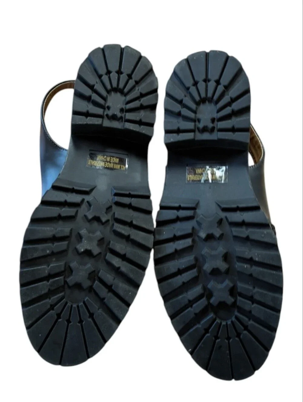 Dolce Vita Black Slingback Lug Sole Loafers Size 8.5